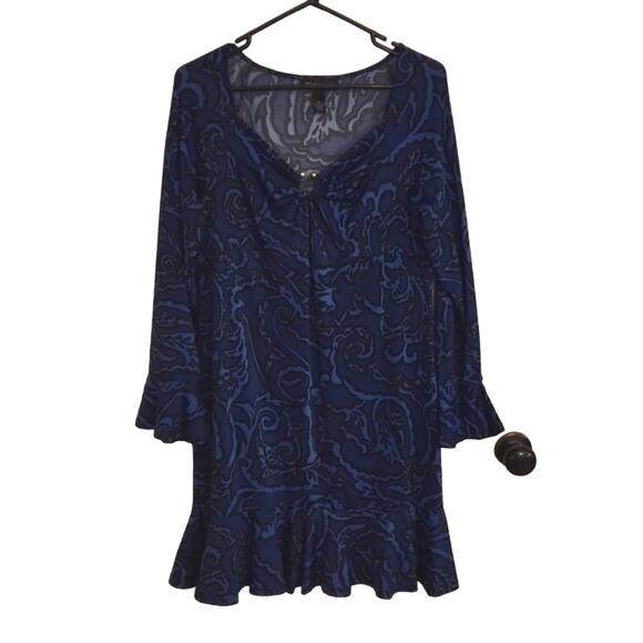 INC Shift Dress, Blue Abstract, Medium - Picture 1 of 6